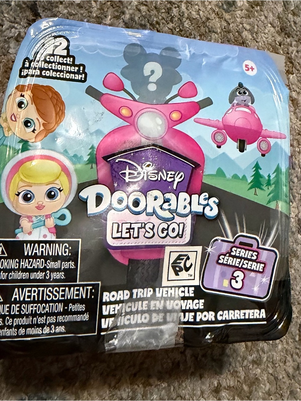Disney Doorables Let's Go! Series 3 Pink Road Trip Vehicle Toy
